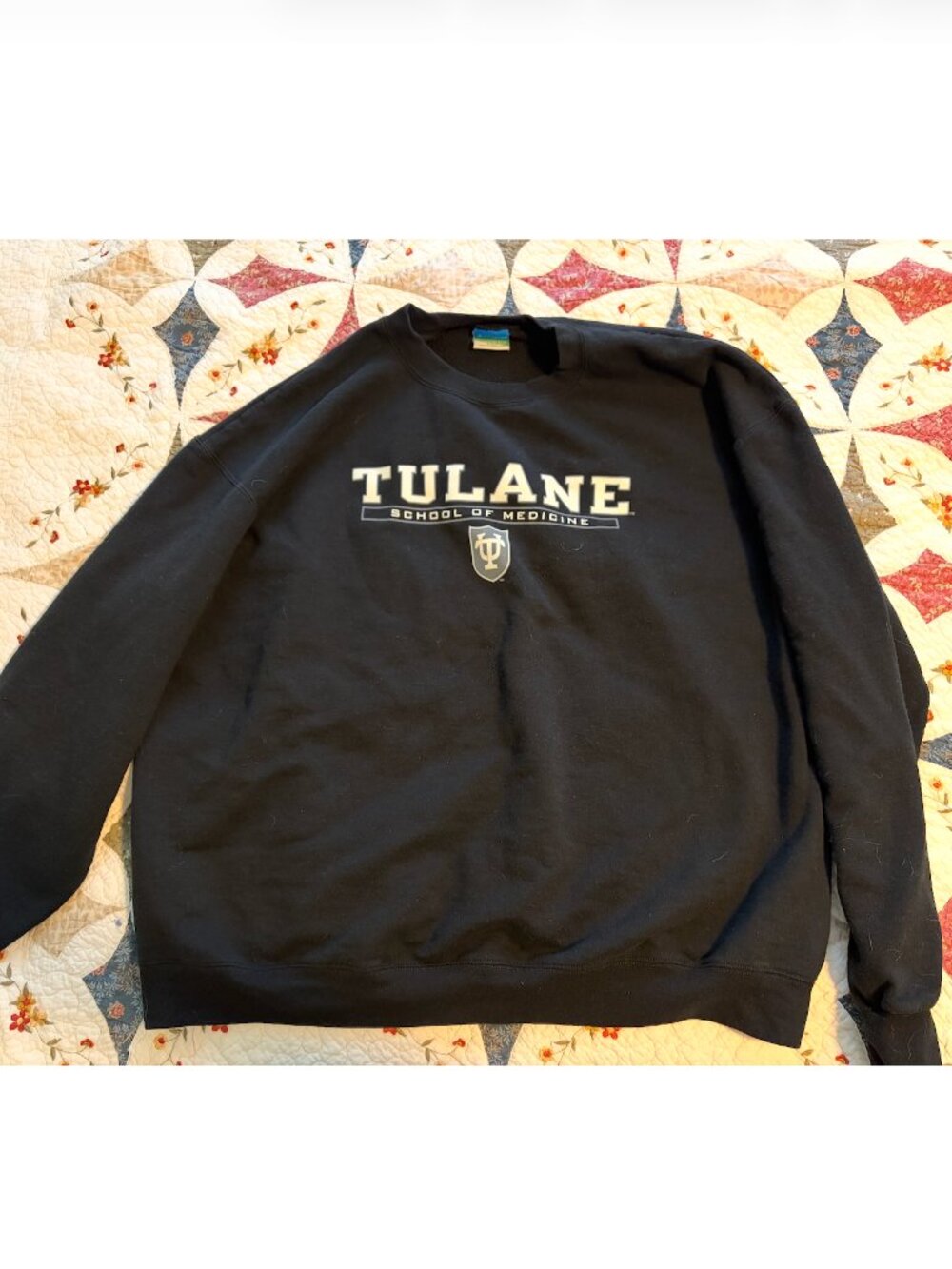 Vintage Tulane School of Medicine Oversized Crewneck Sweatshirt XXL